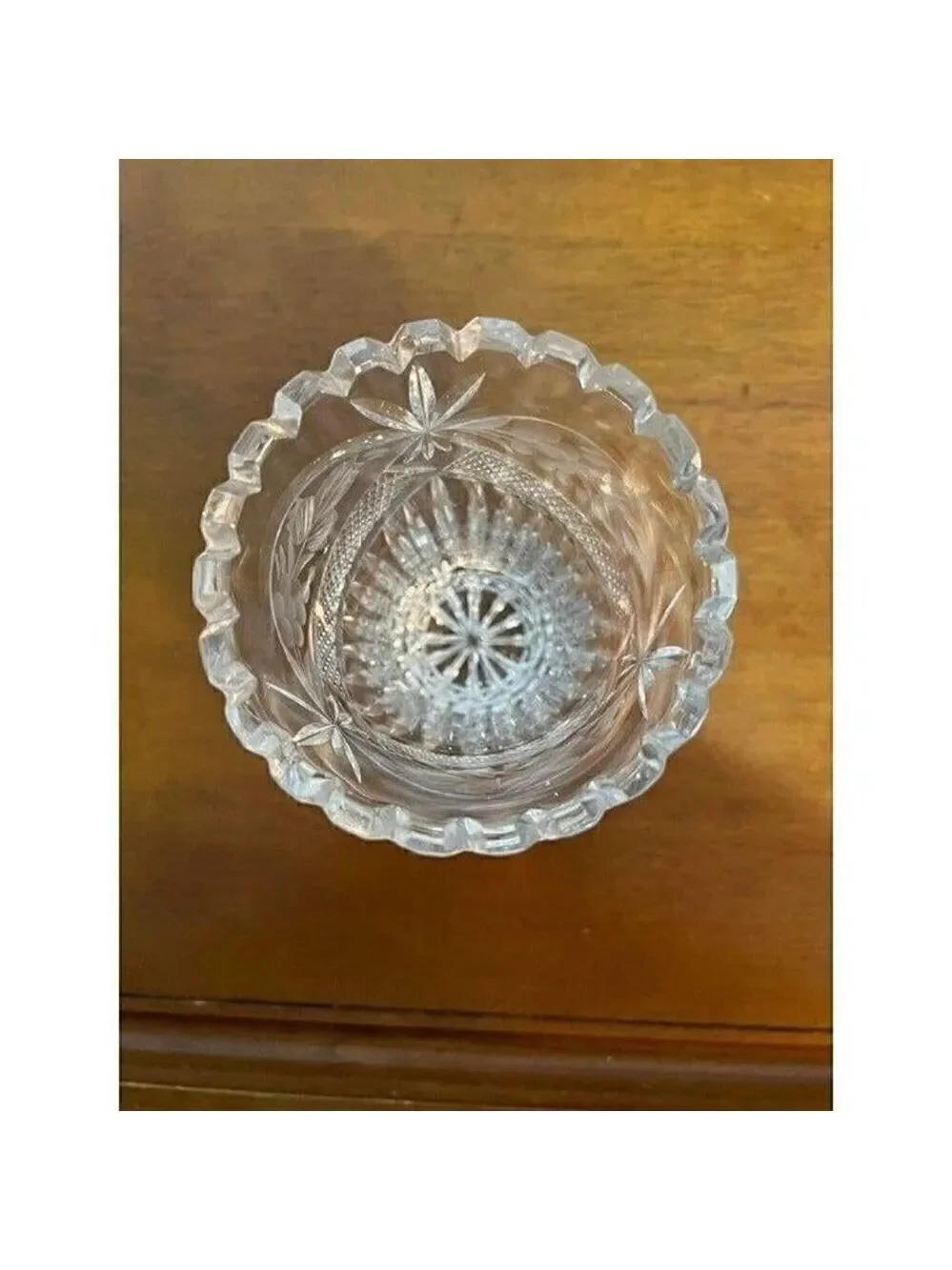 Crystal Chardonay Cut Crystal Vase 7 Inch